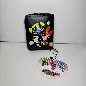 Power Puff Girls Black Wallet with Pink  Design